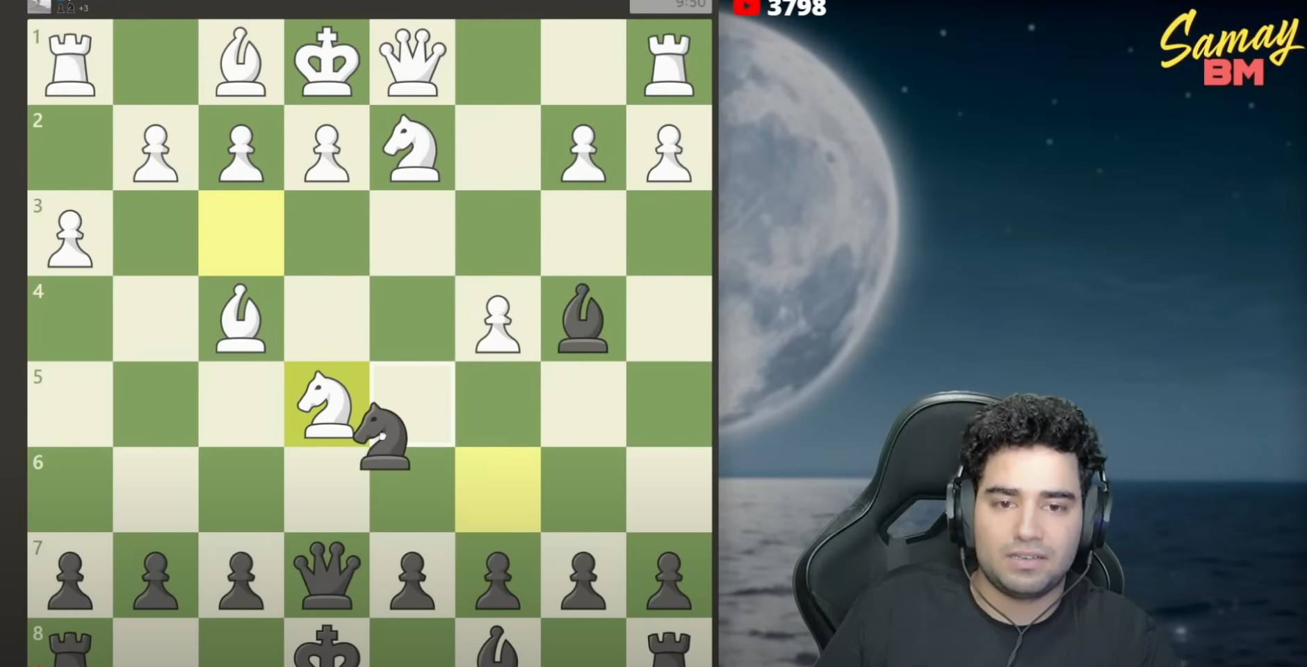 Samay Raina playing Chess on YouTube live